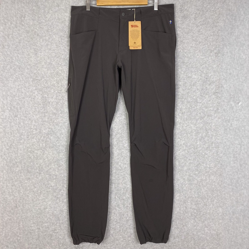 Fjallraven Pants Mens 36 Long (37x34) Dark Grey High Coast Lite Trousers